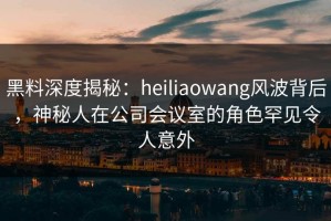 黑料深度揭秘：heiliaowang风波背后，神秘人在公司会议室的角色罕见令人意外