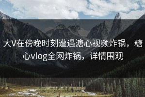大V在傍晚时刻遭遇溏心视频炸锅，糖心vlog全网炸锅，详情围观