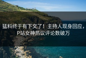 猛料终于有下文了！主持人现身回应，P站女神热议评论数破万