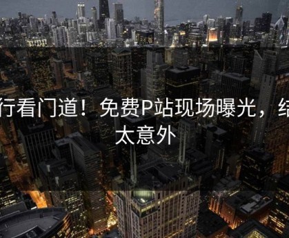 内行看门道！免费P站现场曝光，结局太意外
