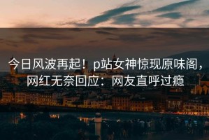 今日风波再起！p站女神惊现原味阁，网红无奈回应：网友直呼过瘾