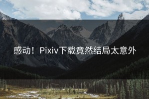 感动！Pixiv下载竟然结局太意外