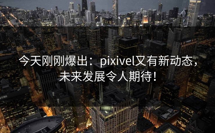 今天刚刚爆出：pixivel又有新动态，未来发展令人期待！