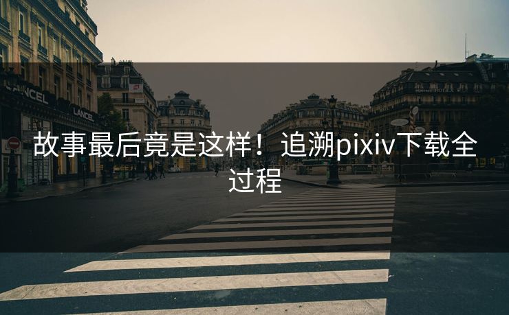 故事最后竟是这样！追溯pixiv下载全过程