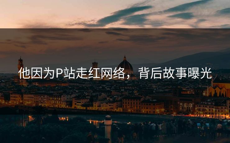 他因为P站走红网络，背后故事曝光